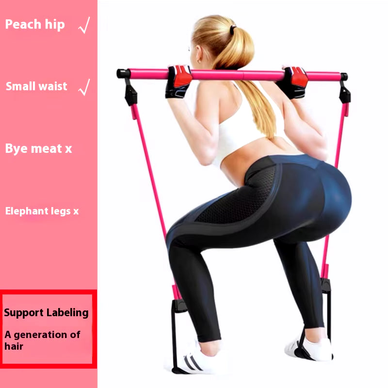 Pilates Stick Multi Functional Fitness Stick Yoga Pilates Equipment Home Elasticity Exercise Training Hip Pulling Rope